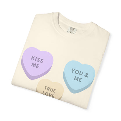 ✔️✅ AU/NZ, Comfort Colours 1717, Romantic Heart Theme Unisex T-Shirt - Perfect for Valentine's Day & Love Celebrations