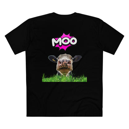 ✅ AU/NZ Funny Cow Graphic Tee, Comfortable Tee for Animal Lovers, Casual Wear, Gift for Farming Enthusiasts, Moo-Themed Apparel