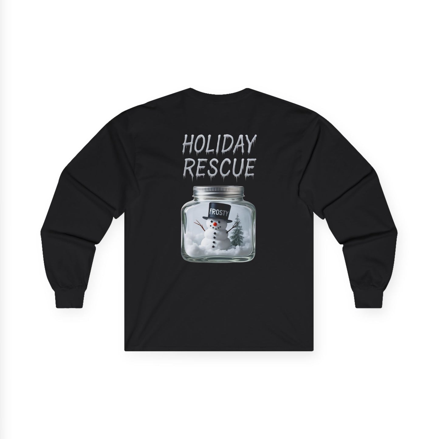 ✅ AU/NZ FROSTY Holidays Long Sleeve Tee, Cozy Winter Shirt, Holiday Rescue Cotton Tee, Unisex Festive Top, Gift for Christmas, Seasonal Apparel