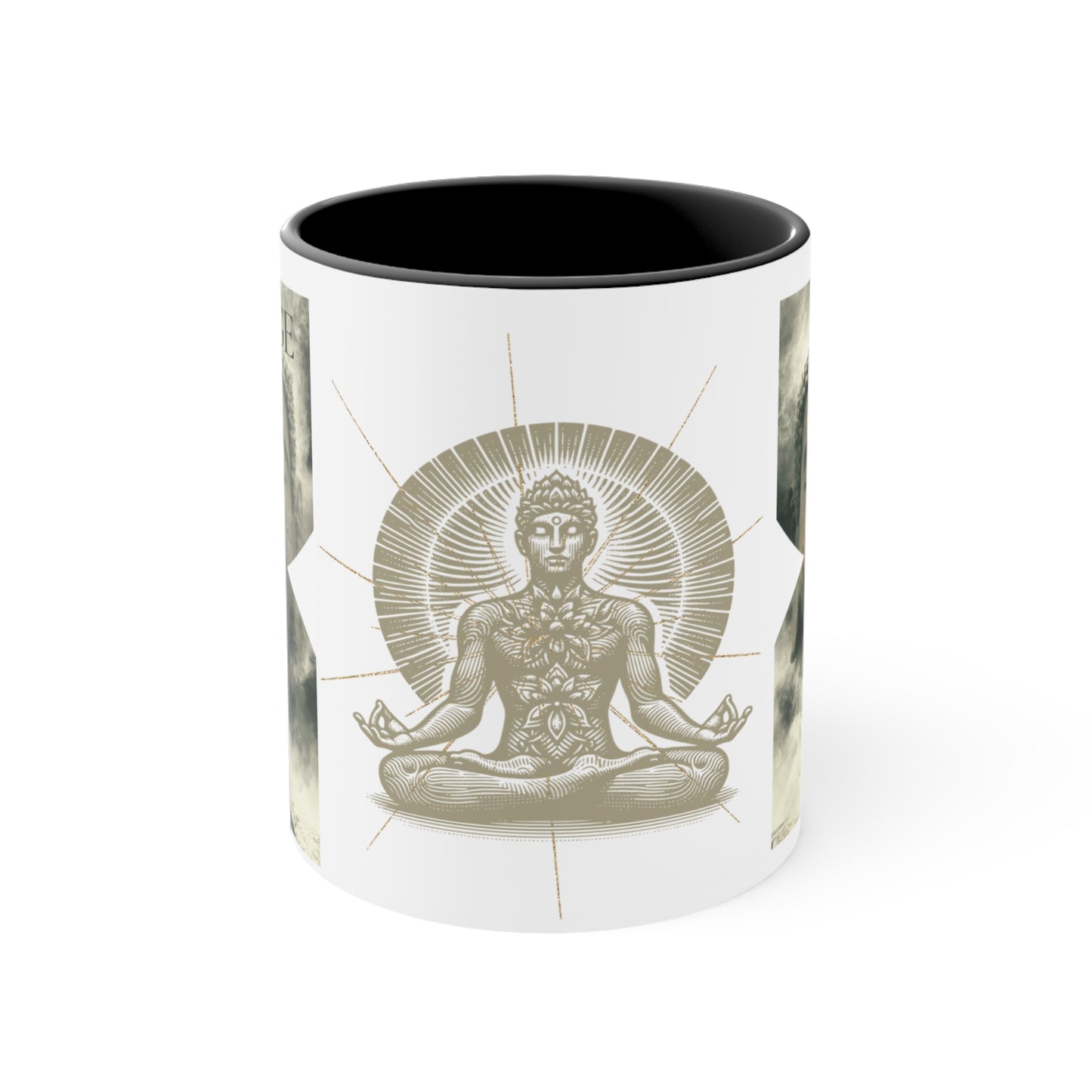 ✅ AU/NZ Colorful Buddha Accent Mug - Spiritual Coffee Cup, Meditation Gift, Mindfulness Tea Mug, Yoga Lover's Drinkware, Unique Home Decor