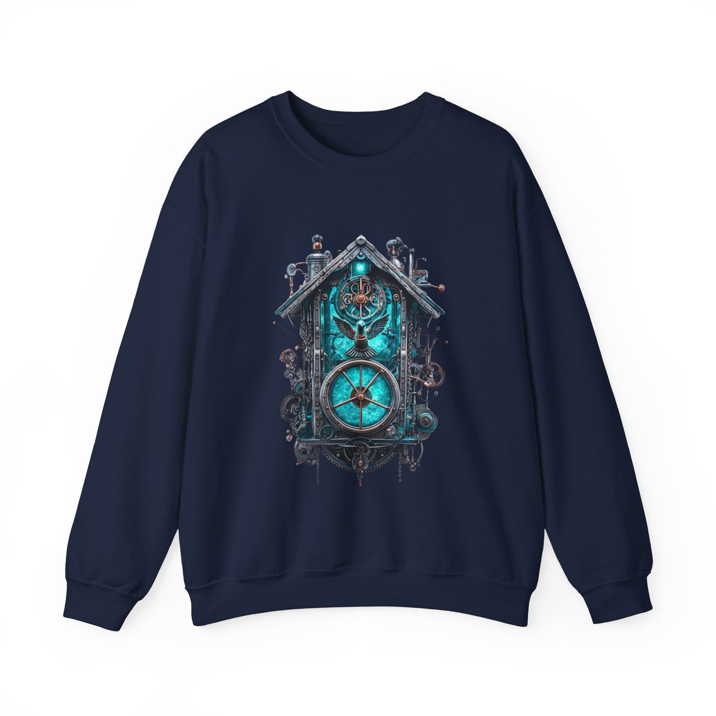 ✅ AU/NZ Mystical Clock Sweatshirt - Cozy Unisex Crewneck for Gift Giving, STEAM PUNK, CUCKOO CLOCK