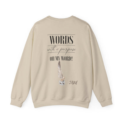 ✅ AU/NZ Inspirational Vocabulary Crewneck Sweatshirt - "Words with a Purpose" VOCABULARY!