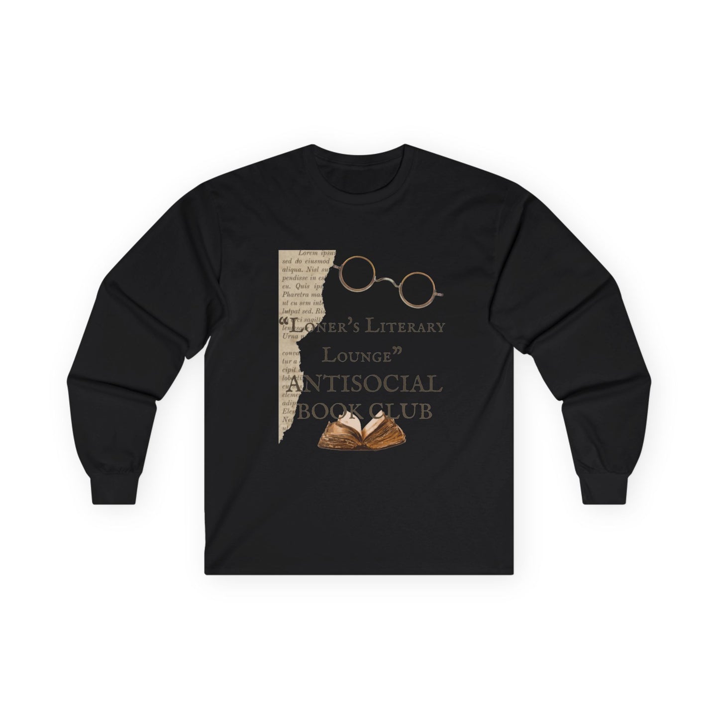 ✅ AU/NZ-Literary Antisocial Book Club Tee, Cozy Long Sleeve Shirt for Book Lovers, Perfect Gift for Readers, Literary Events, Home & Casual Wear