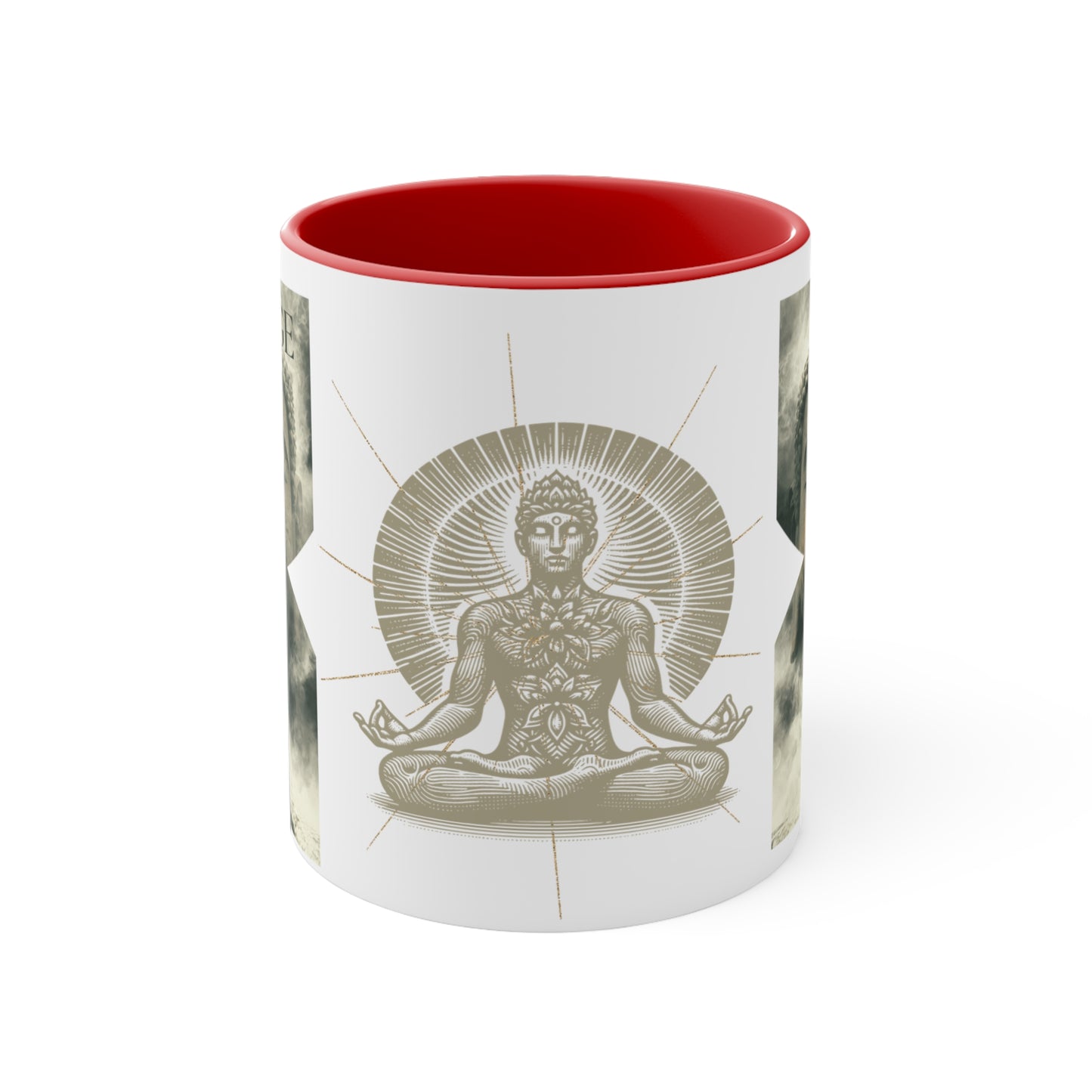 ✅ AU/NZ Colorful Buddha Accent Mug - Spiritual Coffee Cup, Meditation Gift, Mindfulness Tea Mug, Yoga Lover's Drinkware, Unique Home Decor