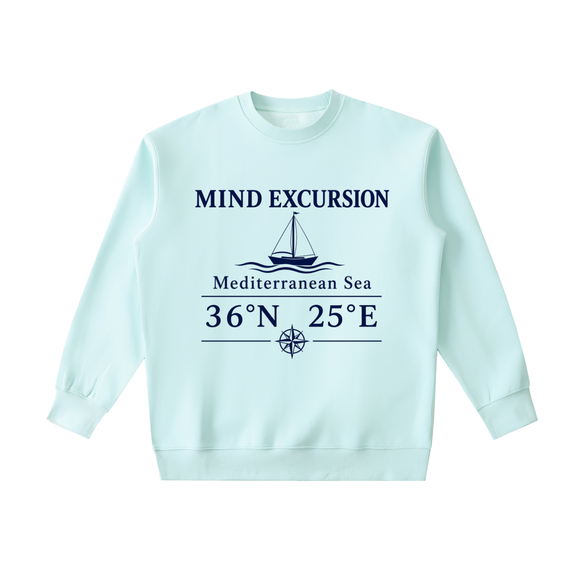 Mind Excursion Sailing Graphic Heavyweight Crewneck Sweatshirt