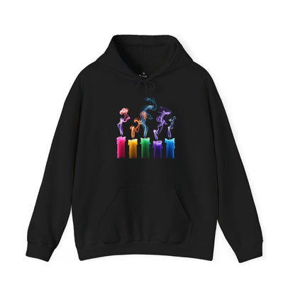 ✅ AU/NZ Luminous Art Hoodie: Vibrant Energy for Everyday Wear, Unisex Fashion, Cozy Layer, Artistic Streetwear NEON CANDLES