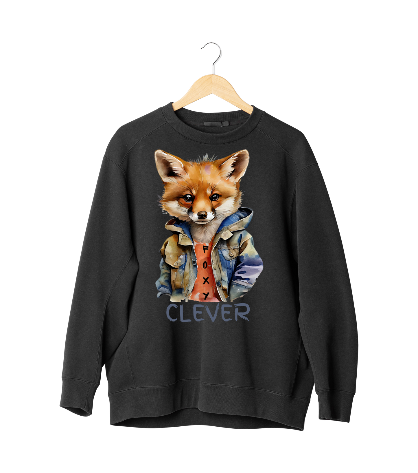 ✅ AU/NZ Clever Fox Unisex Crewneck Sweatshirt - Comfortable and Stylish