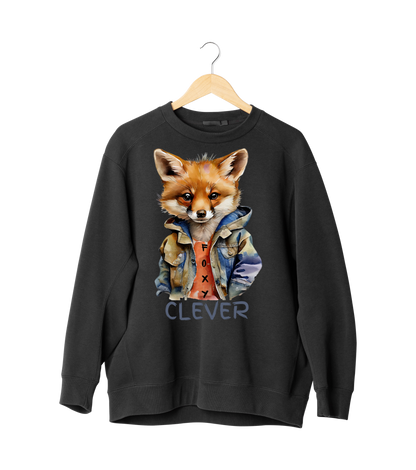 ✅ AU/NZ Clever Fox Unisex Crewneck Sweatshirt - Comfortable and Stylish