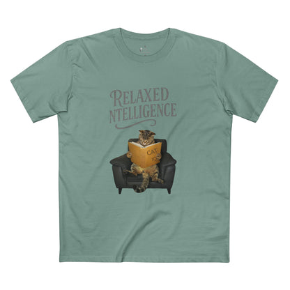 ✅  AU/NZ  As Colour 5001/Cat Lover's Relaxed Intelligence Tee - Funny Cat Shirt, Pet Gift, Quirky Humor Apparel, Birthday Gift, Animal Lover's Tee