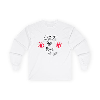 ✅ AU/NZ- I can Do Anything! Inspirational Long Sleeve Tee for Dreamers, Motivational Cotton Shirt, New Zealand Tee, Casual Wear, Unisex Gift Idea