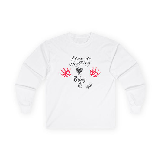 ✅ AU/NZ- I can Do Anything! Inspirational Long Sleeve Tee for Dreamers, Motivational Cotton Shirt, New Zealand Tee, Casual Wear, Unisex Gift Idea