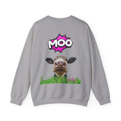✅ AU/NZ Funny Cow Moo Sweatshirt - Unisex Heavy Blend Crewneck MOO