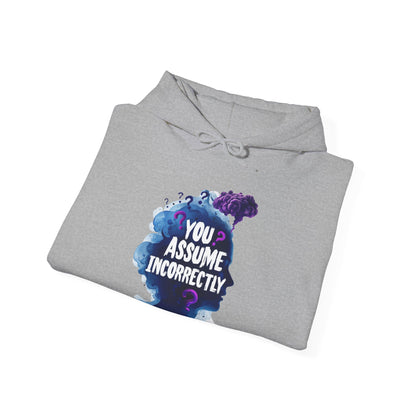 ✅ AU/NZ  Assume Incorrectly Unisex Hoodie - Thought-Provoking Graphic Sweatshirt- You Assume!