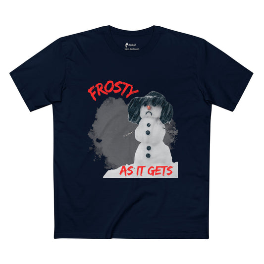 ✅ AU/NZ Frosty Adult Tee, Winter T-Shirt, Holiday Apparel, Funny Christmas Gift, Snowman Tee, Seasonal Fashion