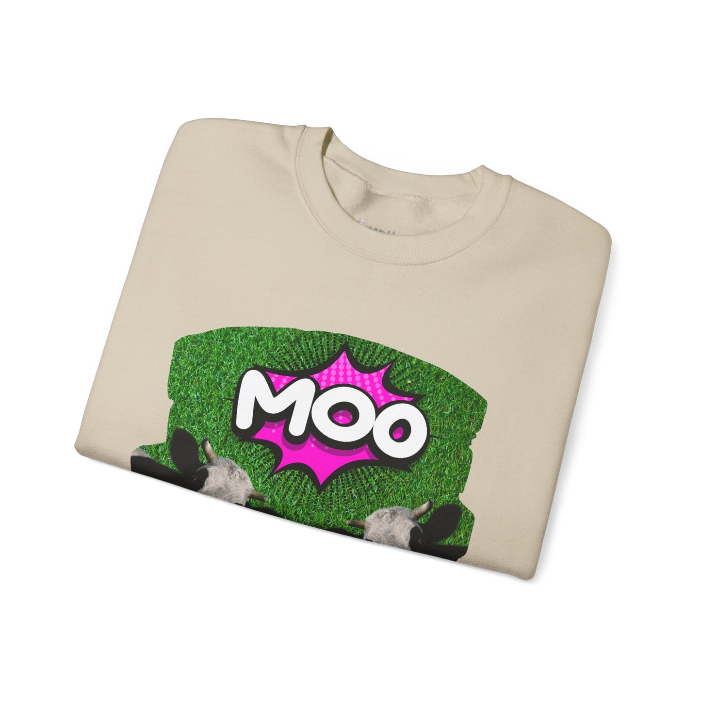 ✔️ AU/NZ Funny Cow Moo Sweatshirt - Unisex Heavy Blend Crewneck MOO