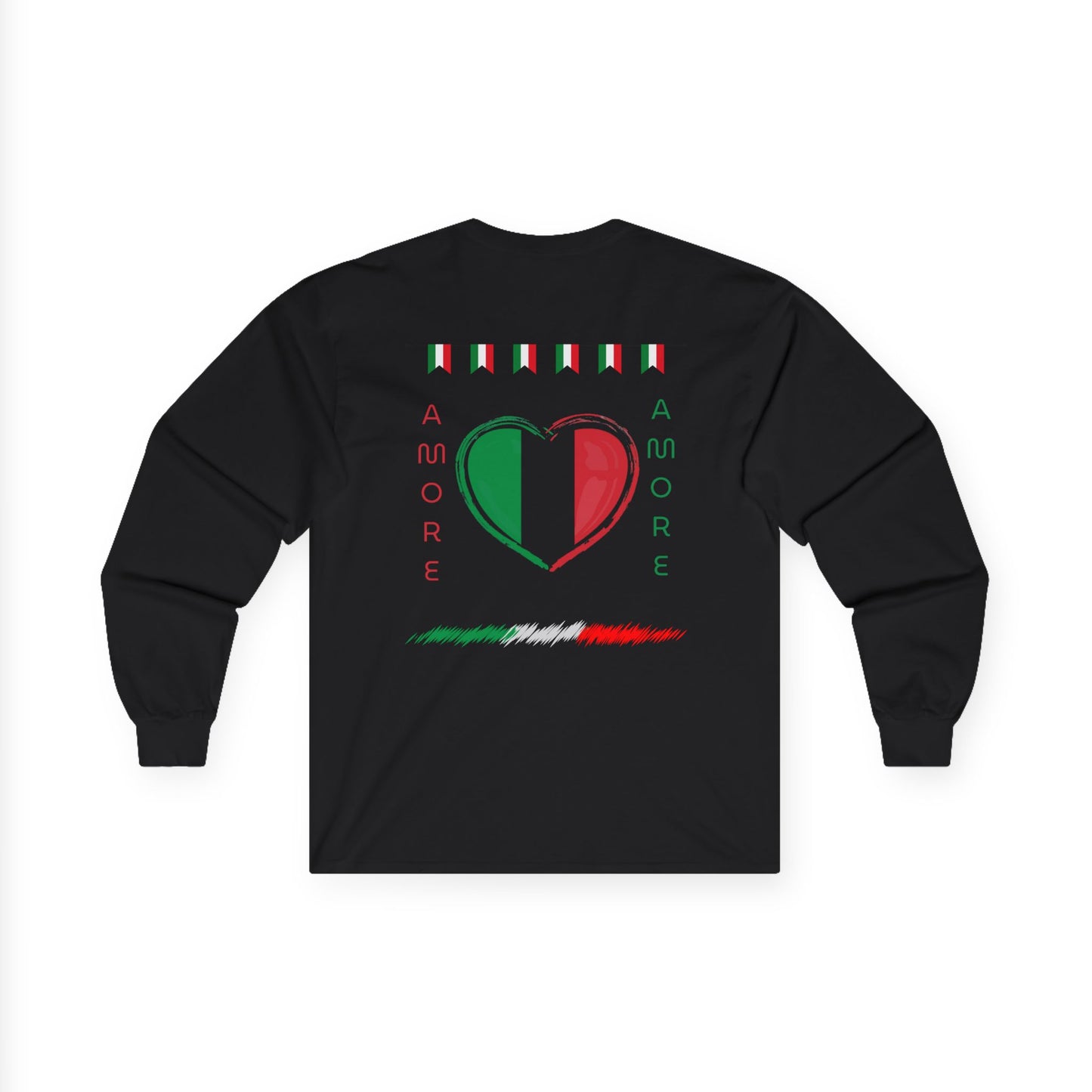 ✅ AU/NZ-Italian Love Long Sleeve Tee, Unisex Shirt for Italians, Valentine's Day Gift, Italian Heritage Celebration, Casual Everyday Wear