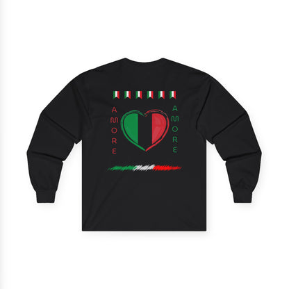 ✅ AU/NZ-Italian Love Long Sleeve Tee, Unisex Shirt for Italians, Valentine's Day Gift, Italian Heritage Celebration, Casual Everyday Wear