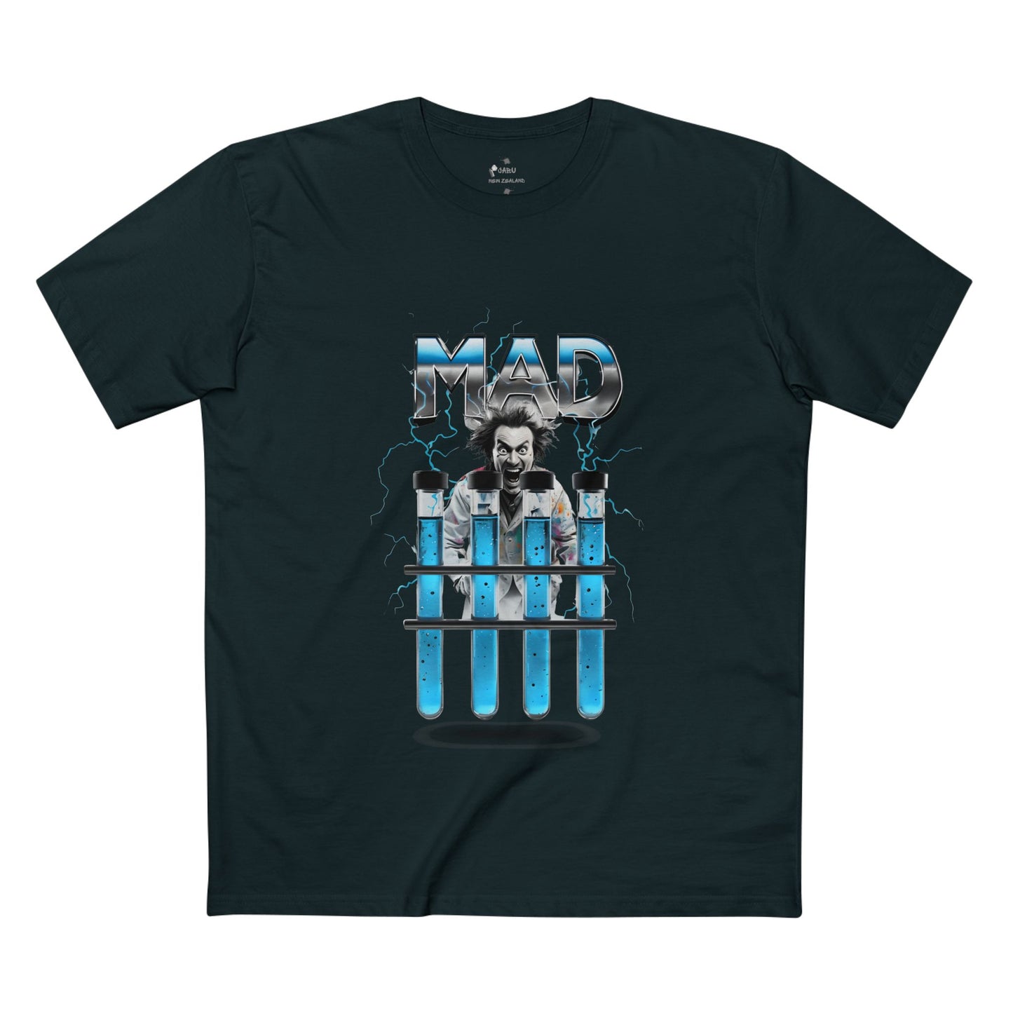 ✅ AU/NZ-As Colour 5001-MAD/TOXIC Graphic Tee, Science Shirt, Quirky Top, Fun Chemistry Apparel, Unisex Adult T-Shirt, MAD SCIENTIST!