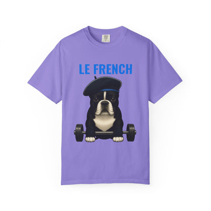 JABU GRIND – LE FRENCH: A Fun, Dog-Loving Gym Tee for NZ & AU Humans JABU© • JustAboutBeingU®