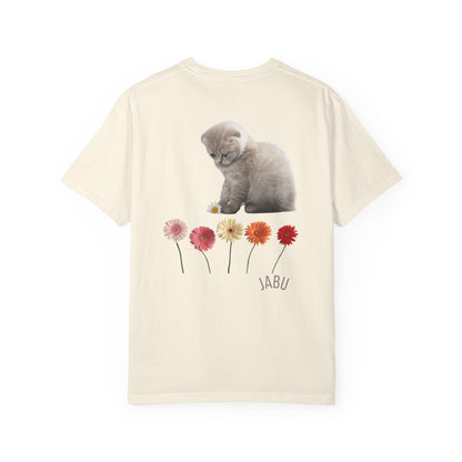 ✅ AU/NZ/Comfort Colours 1717,Cute Cat Floral Unisex T-Shirt - Adorable Gift for Cat Lovers, Summer Casual Tee, Pet Lover Gift, Birthday or Everyday Wear, Just Adorable!