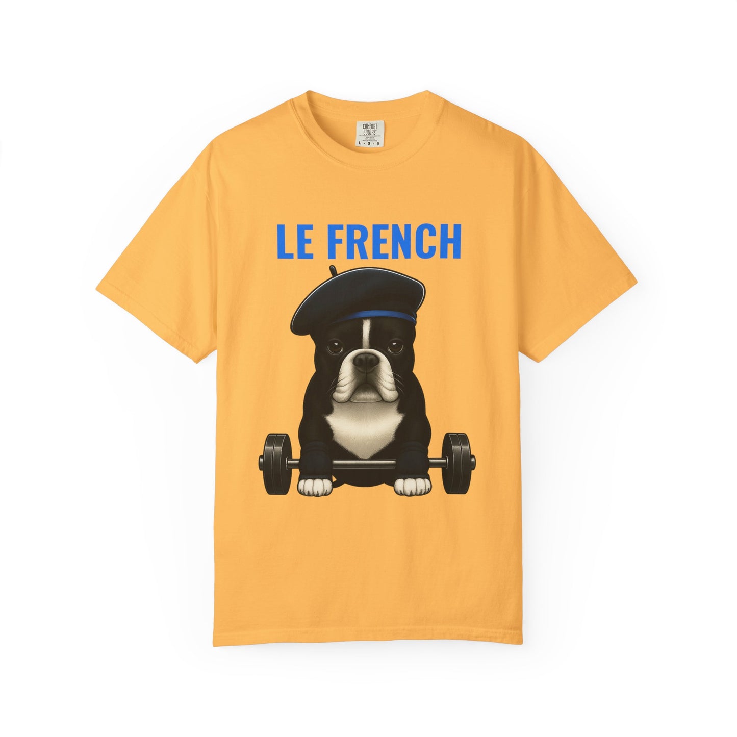 JABU GRIND – LE FRENCH: A Fun, Dog-Loving Gym Tee for NZ & AU Humans JABU© • JustAboutBeingU®