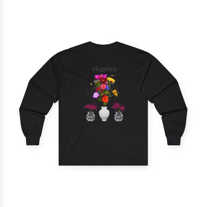 ✅ AU/NZ Elegant Floral Long Sleeve Tee, Comfortable Casual Wear, Perfect Gift Florists/Designers, Spring Fashion, Unique Style