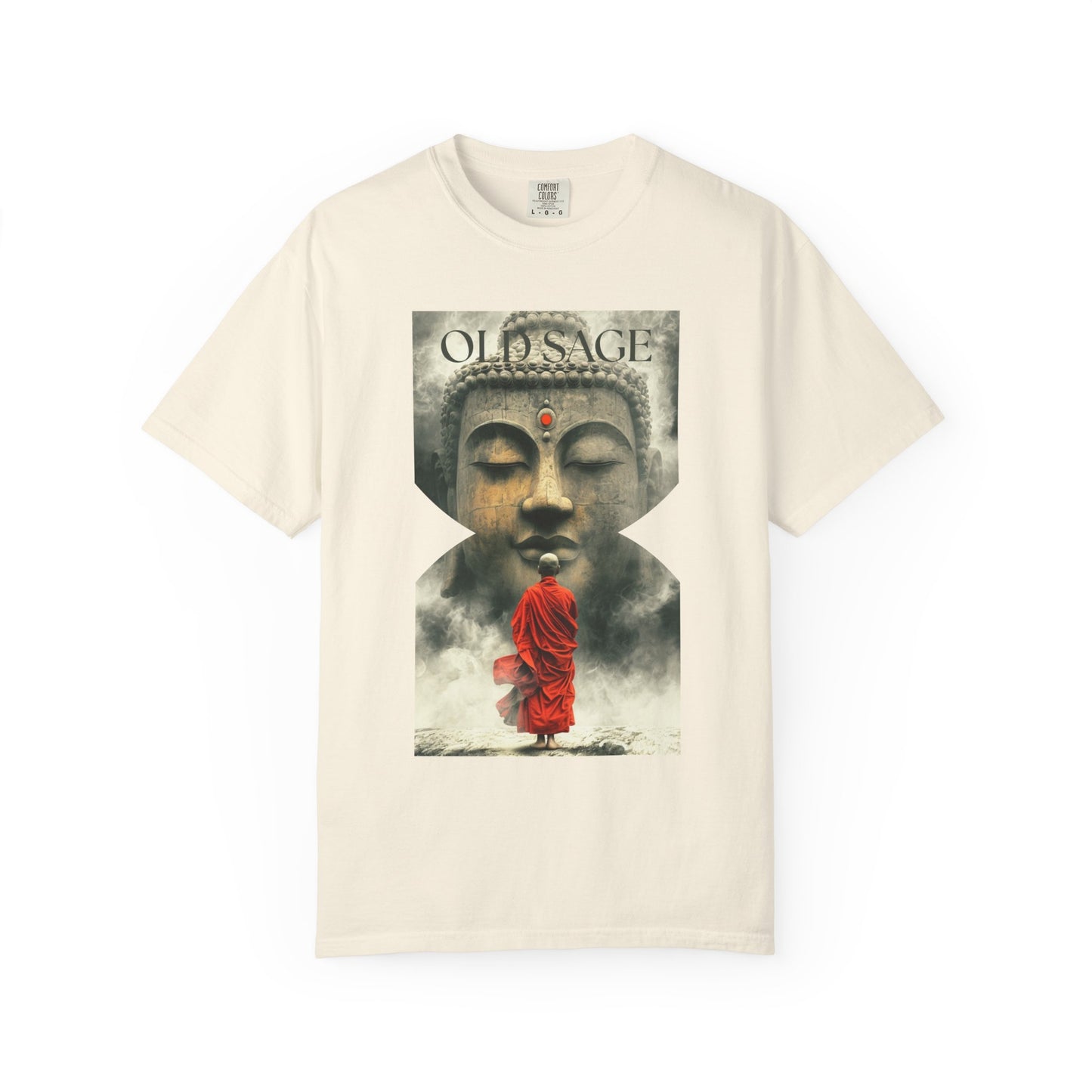 ✅ AU/NZ/Comfort Colours 1717, Old Sage Unisex Garment-Dyed T-shirt - Spiritual Art Wear for Mindfulness and Meditation-Old Sage