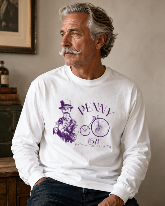 Vintage Penny Farthing Long Sleeve Tee