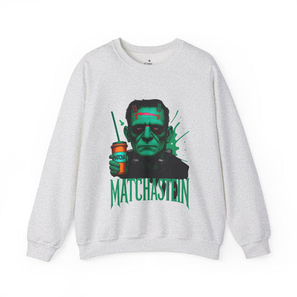 ✅ AU/NZ MATCHA-Inspired Unisex Sweatshirt with MATCHASTEIN Design,  Unique Gift for Monster Lovers, Spooky Season for MATCHA Lovers
