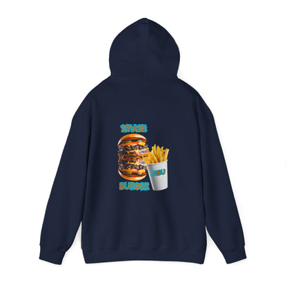 ✅ AU/NZ Smash Burger Unisex Hoodie with Fun Food Graphics