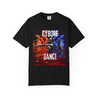 ✅AU/NZ, Comfort Colours 1717, Cyborg Dance Unisex T-Shirt - Trendy Gamer Apparel Orange/Blue