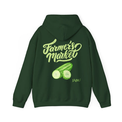 ✅ AU/NZ Farmer's Market Hoodie – Unisex Heavy Blend™ Sweatshirt with Pickle Design