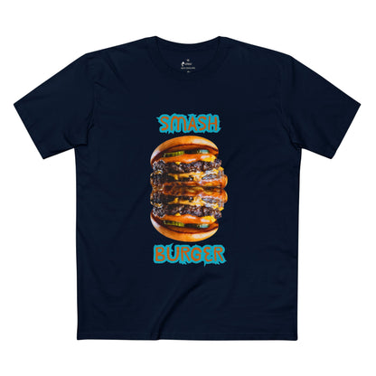 ✅ AU/NZ/COMFORT COLOURS 5001/SMASH BURGER Tee - Fun Foodie T-Shirt for Burger Lovers, Casual Wear, Gift for Foodies, Summer Style, Graphic Tee