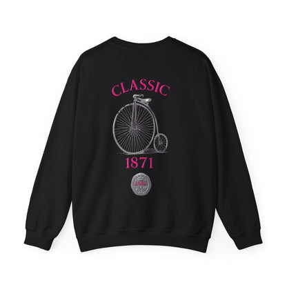 JABU Neon Penny-Farthing: Vintage Bicycle Glow Sweatshirt for Classic Style JABU© • JustAboutBeingU®