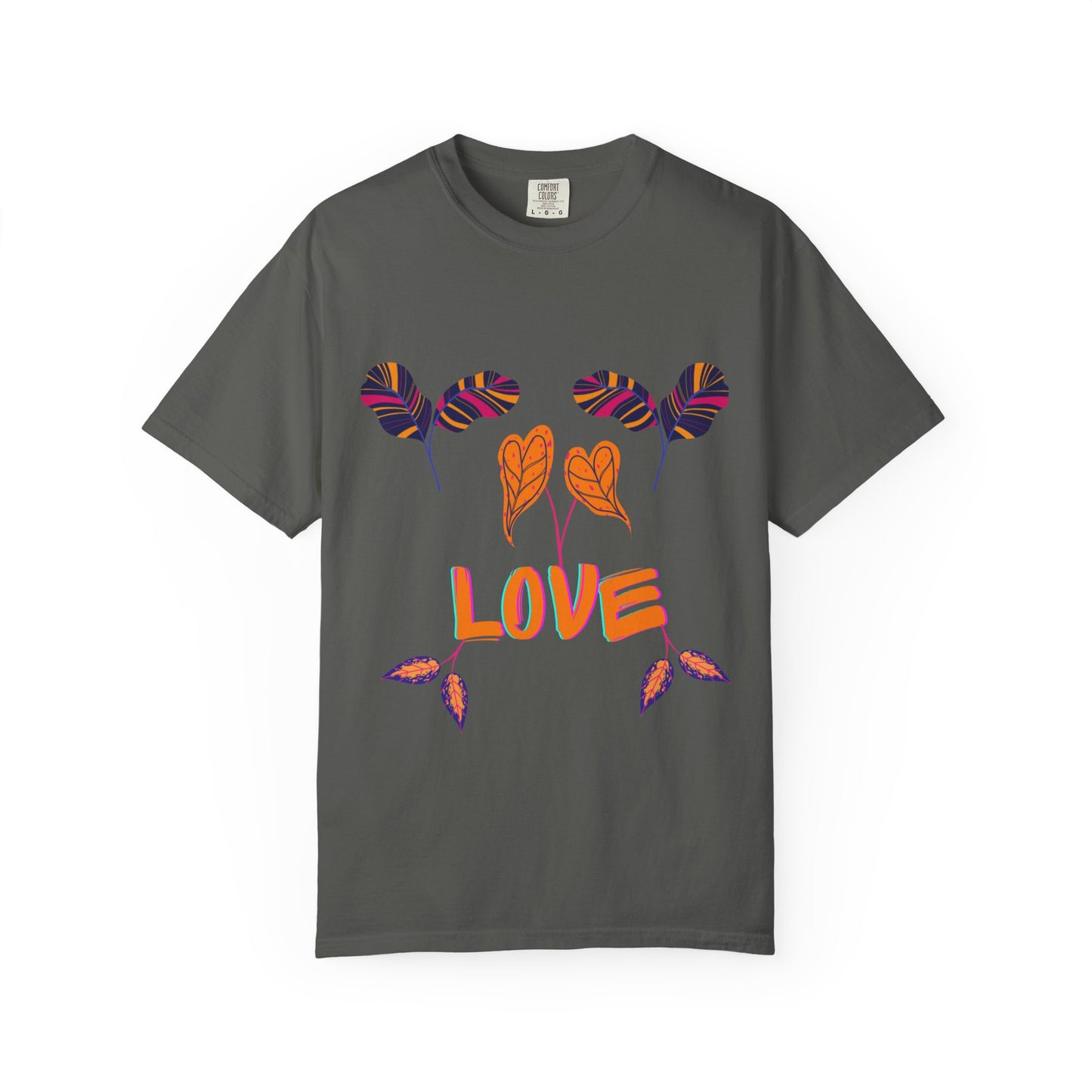 ✅ AU/NZ Love Flowers Unisex Garment-Dyed T-Shirt - Nature-Inspired Gift for All Occasions