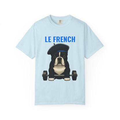 JABU GRIND – LE FRENCH: A Fun, Dog-Loving Gym Tee for NZ & AU Humans JABU© • JustAboutBeingU®