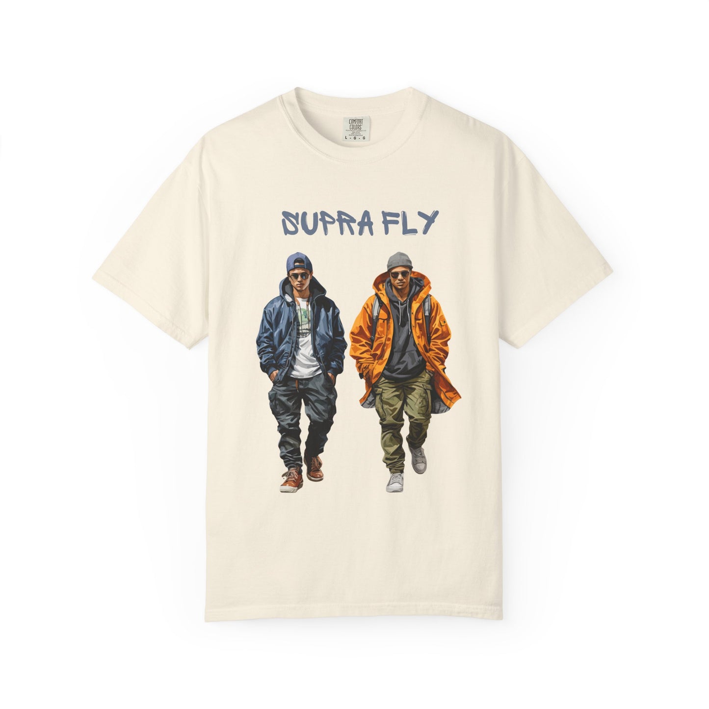 ✅  AU/NZ  Comfort Colours 1717, Unisex Garment-Dyed T-Shirt - Urban Street Style with JABU Graphic Supra Fly