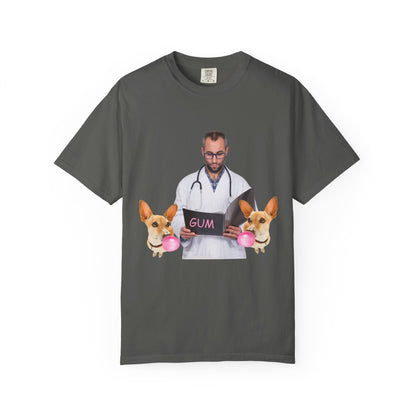 ✅ AU/NZ,Comfort Colours 1717-Funny Dog and Bubble Unisex T-Shirt - Perfect for Pet Lovers Bubbles!