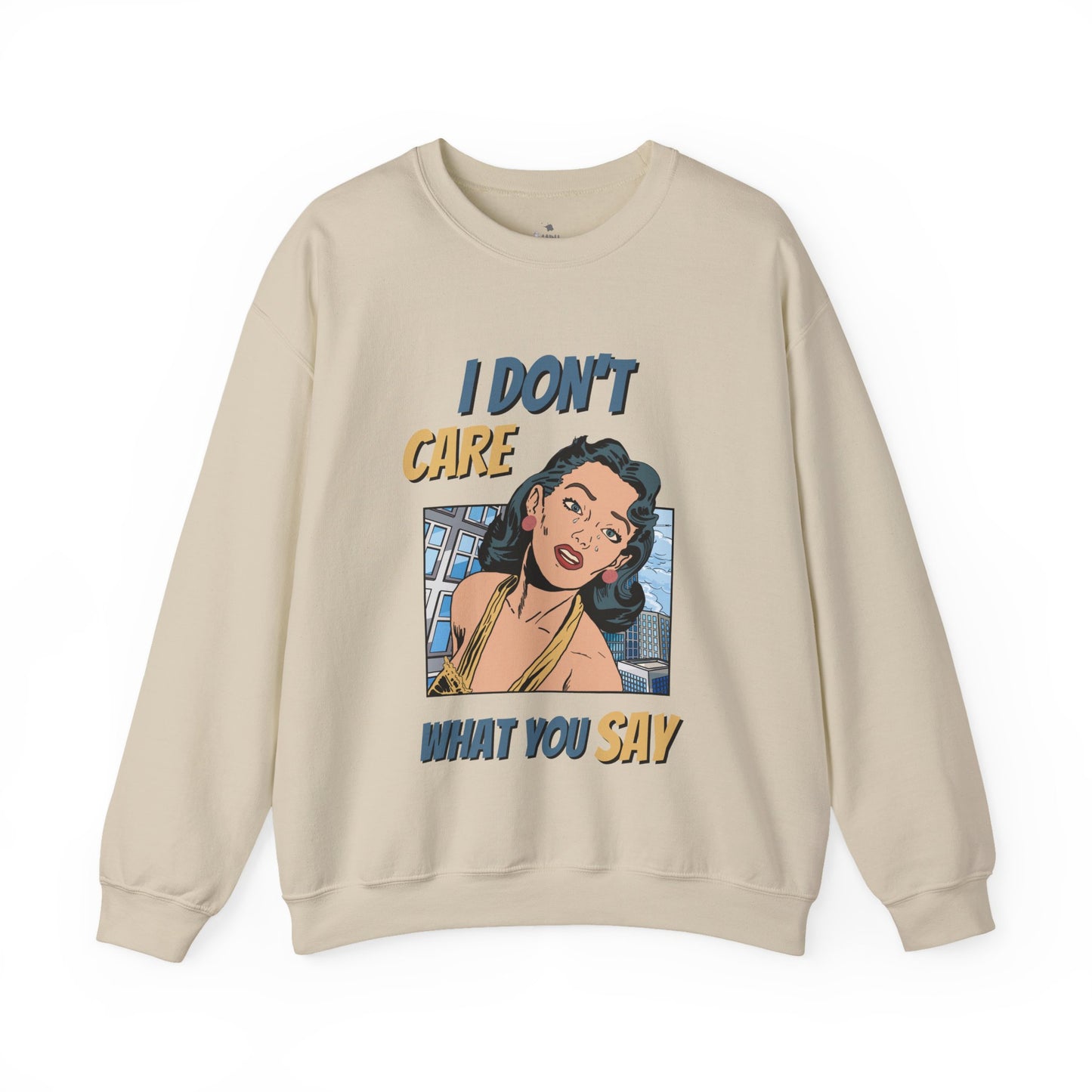 ✅ AU/NZ I DON’T CARE!!!! Crewneck Sweatshirt, Funny Graphic Sweater, Humour Gift, Unisex Casual Wear, Street Style Apparel, I DON’T CARE!