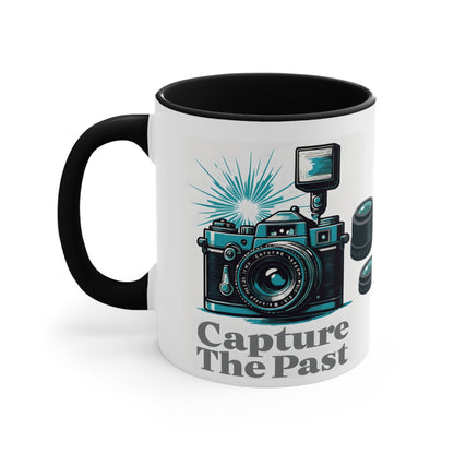✅ AU/NZ Vintage Camera Accent Mug - Capture The Past, Coffee Lover Gift, Photography Merchandise, Retro Gift, Tea Cup