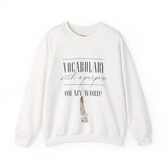✅ AU/NZ Inspirational Vocabulary Crewneck Sweatshirt - "Words with a Purpose" VOCABULARY!