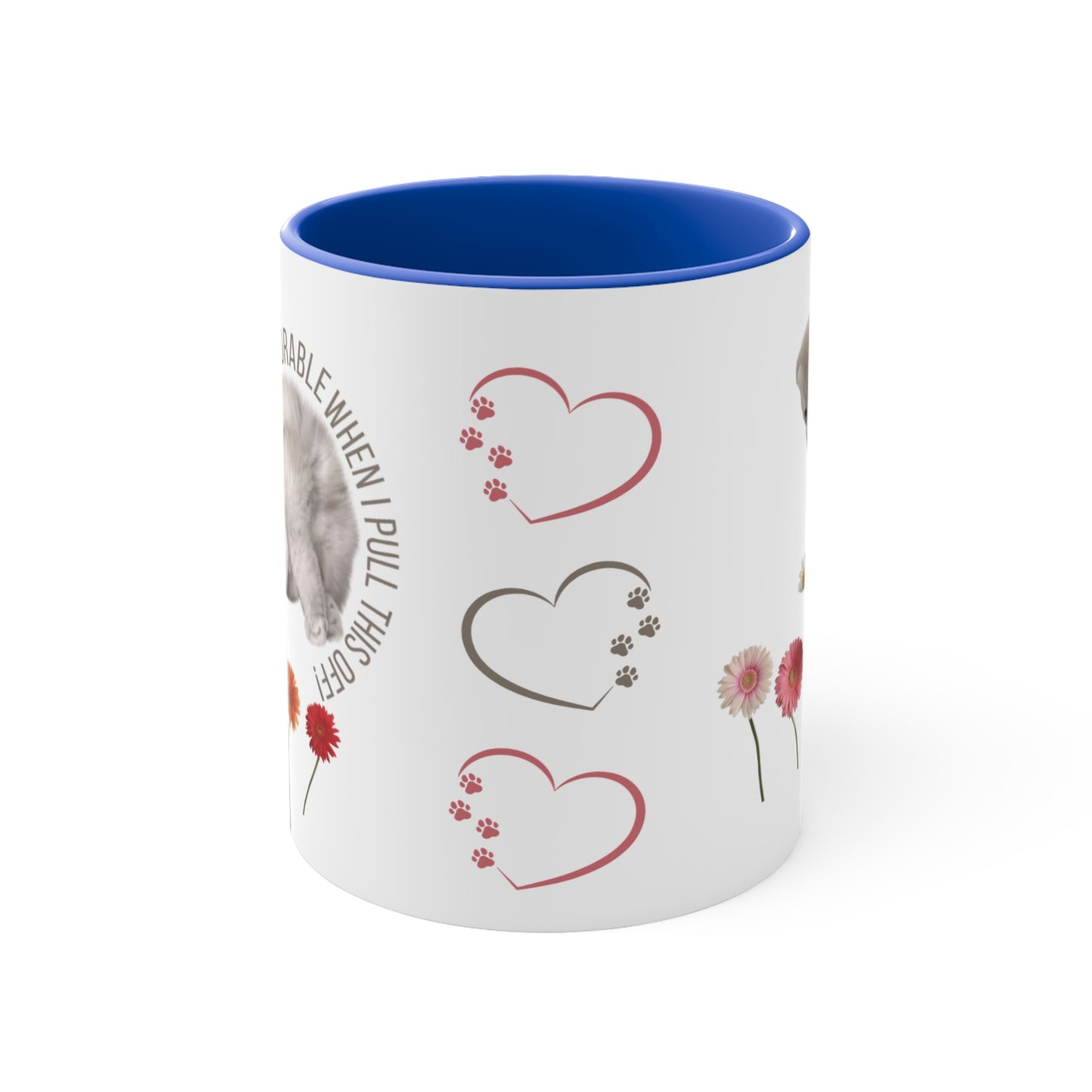 ✅ AU/NZ Cute Cat Mug, Adorable Floral Design, Coffee Mug for Cat Lovers, Gift for Birthdays or Special Occasions, Fun Mug, Pet Owner's Gift