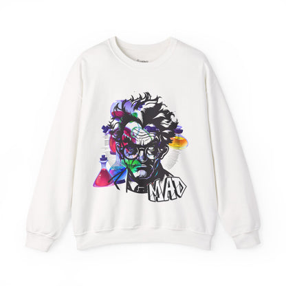✅ AU/NZ Mad Scientist Crewneck Sweatshirt – Unisex Heavy Blend™ with Colorful Lab Design MAD