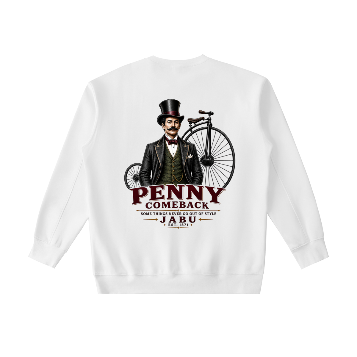 Penny Comeback Vintage Bicycle Graphic Heavyweight Crewneck Sweatshirt
