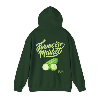 ✅ AU/NZ Farmer's Market Hoodie – Unisex Heavy Blend™ Sweatshirt with Pickle Design