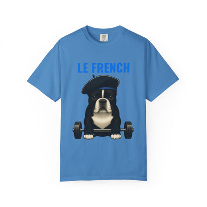 JABU GRIND – LE FRENCH: A Fun, Dog-Loving Gym Tee for NZ & AU Humans JABU© • JustAboutBeingU®