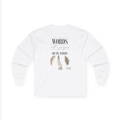 ✅ AU/NZ-Vocabulary Inspiration Long Sleeve Tee, Motivational Shirt, Educator Gift, Casual Wear, Literary Lover Apparel