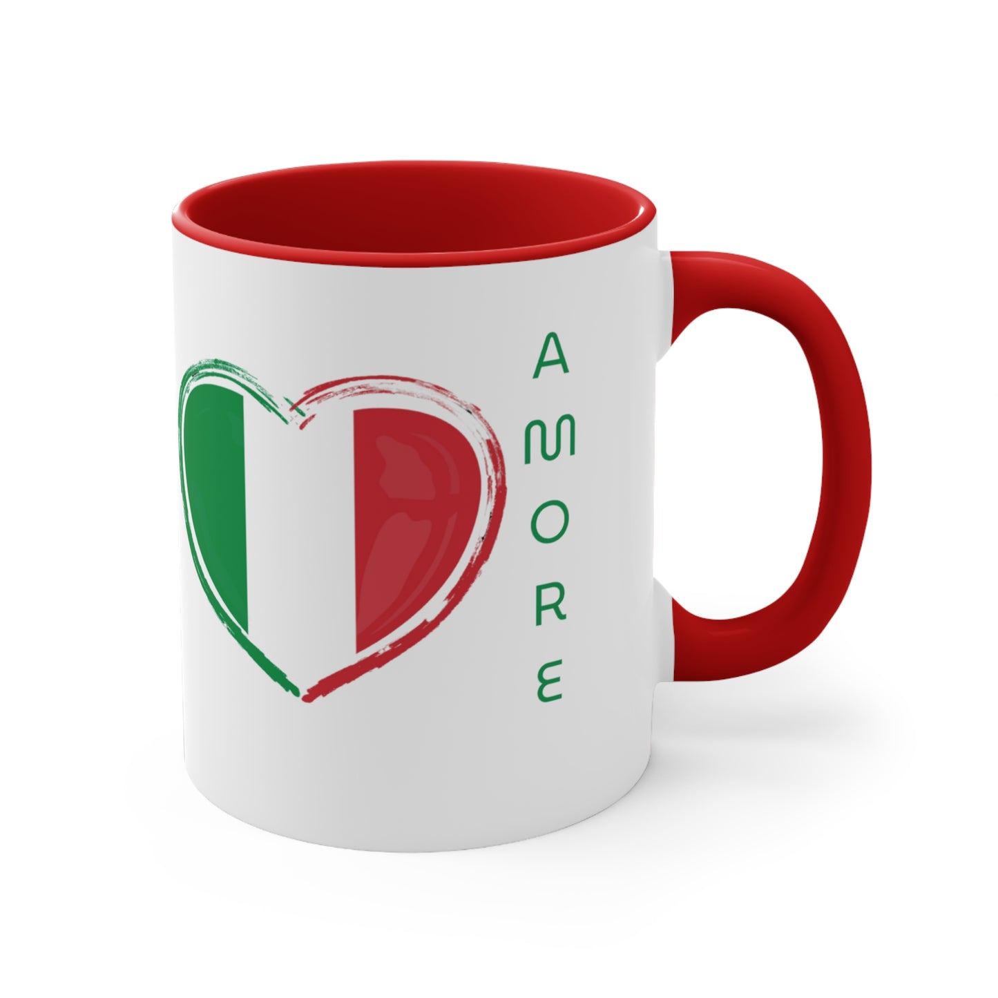 ✅ AU/NZ Italian Amore Accent Mug - Vibrant Coffee Cup for Lovers, Kitchen Decor, Gift for Italian Festival, Home & Office Use