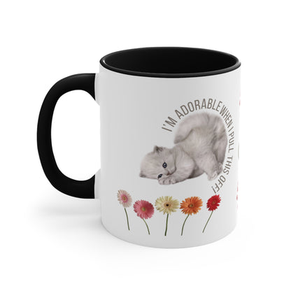 ✅ AU/NZ Cute Cat Mug, Adorable Floral Design, Coffee Mug for Cat Lovers, Gift for Birthdays or Special Occasions, Fun Mug, Pet Owner's Gift