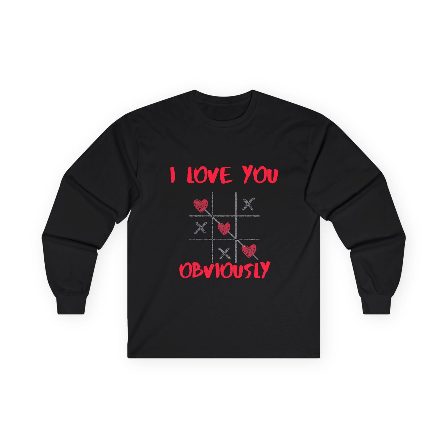 ✅ AU/NZ I LOVE YOU! Unisex Long Sleeve Tee, I Love You Obviously, Valentine's Day Gift, Cute Relationship Shirt, Everyday Wear, Romantic Apparel, Heart Theme